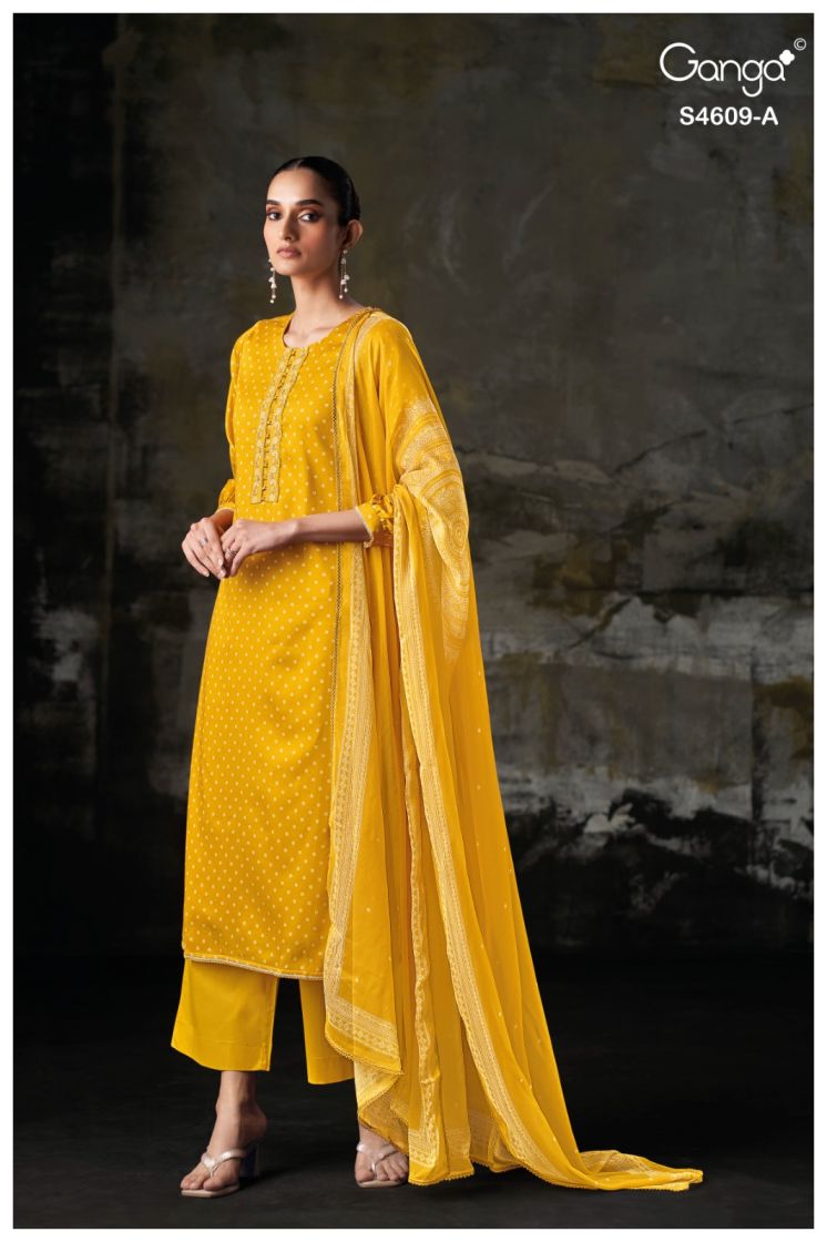 BUY GANGA SUITS GANGA NELIYA S4609 FULL SET