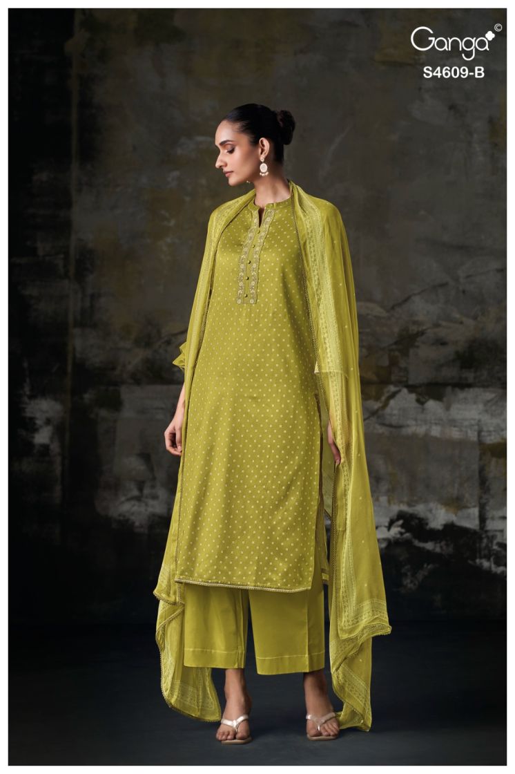 BUY GANGA SUITS GANGA NELIYA S4609 FABRIC DETAIL