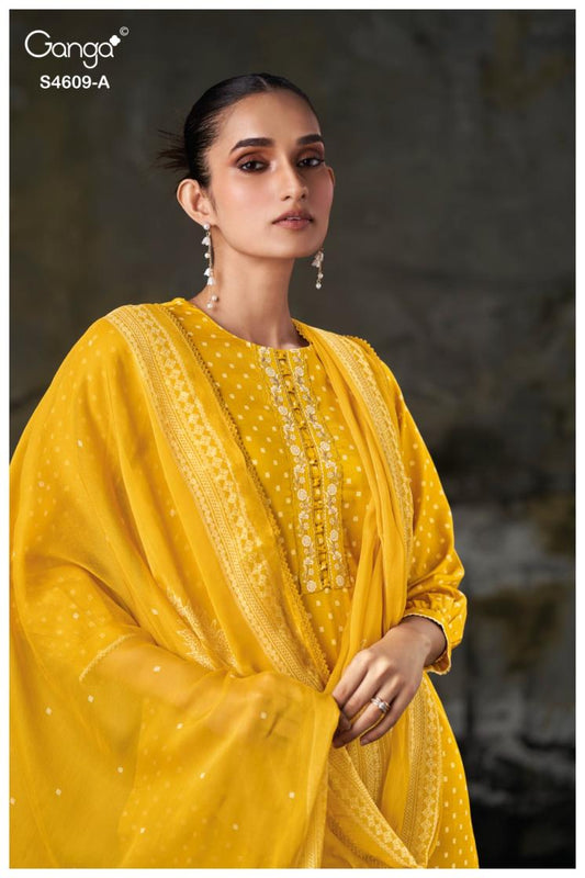 BUY GANGA SUITS GANGA NELIYA S4609 PREMIUM SUIT