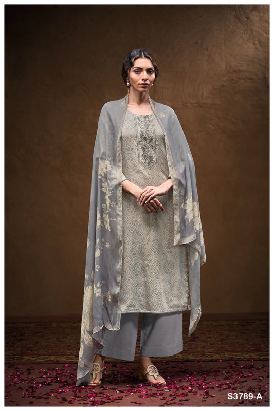 GANGA FASHIONS YASHIKA S3789 | PREMIUM COTTON SATIN- ASHOK LAL & SONS