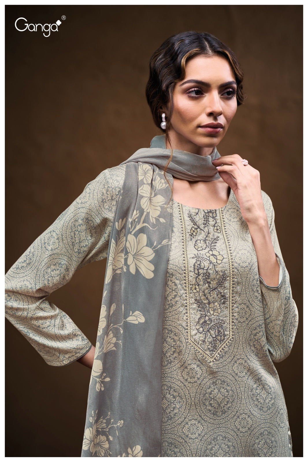 GANGA FASHIONS YASHIKA S3789 | PREMIUM COTTON SATIN- ASHOK LAL & SONS