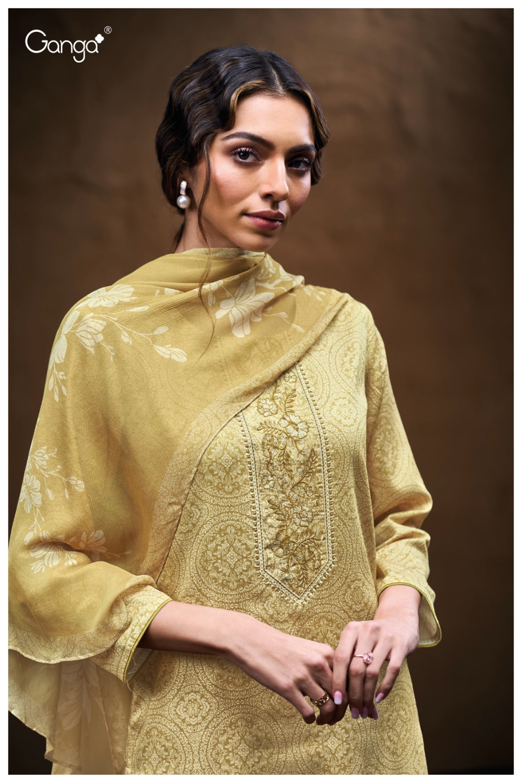 GANGA FASHIONS YASHIKA S3789 | PREMIUM COTTON SATIN- ASHOK LAL & SONS