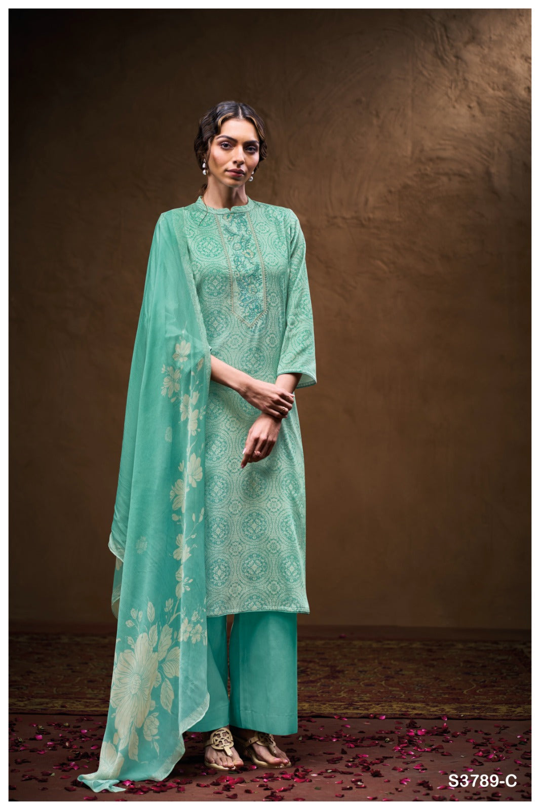 GANGA FASHIONS YASHIKA S3789 | PREMIUM COTTON SATIN- ASHOK LAL & SONS