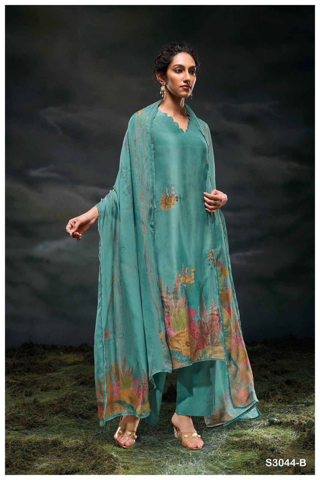 GANGA FASHIONS CHARAYA S3044 | PREMIUM PURE BEMBERG SILK SATIN - ASHOK LAL & SONS ROHTAK