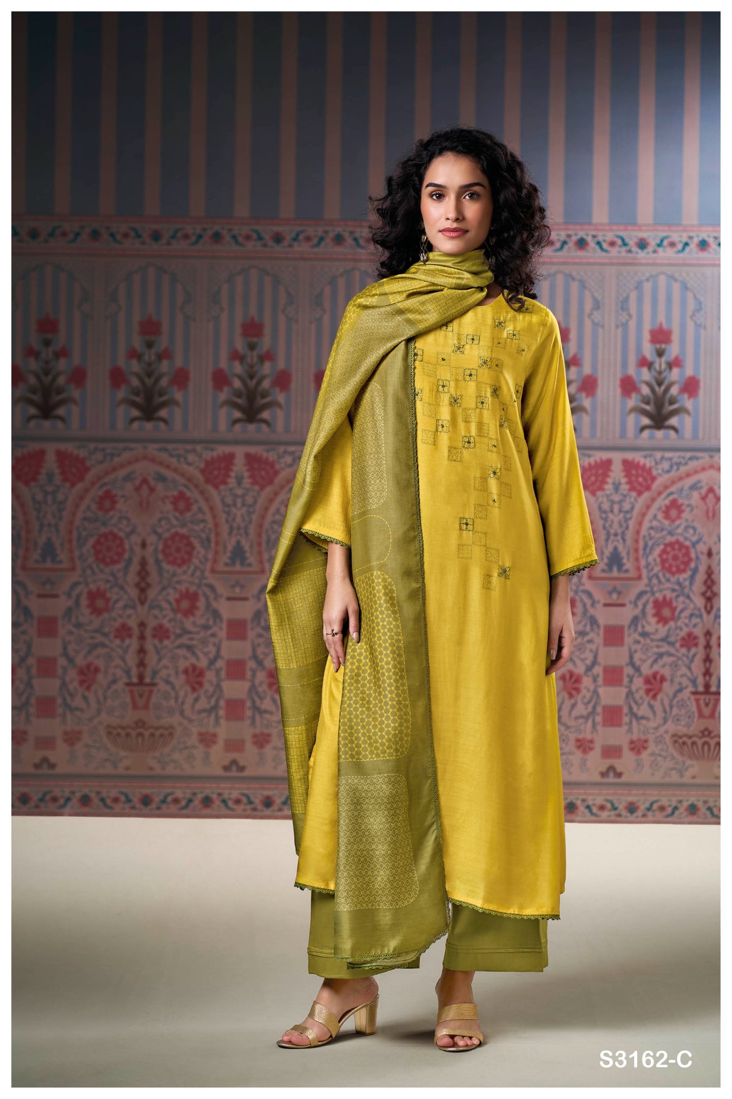 GANGA FASHIONS NESSA S3162 | PREMIUM PURE BEMBERG SILK - ASHOK LAL & SONS