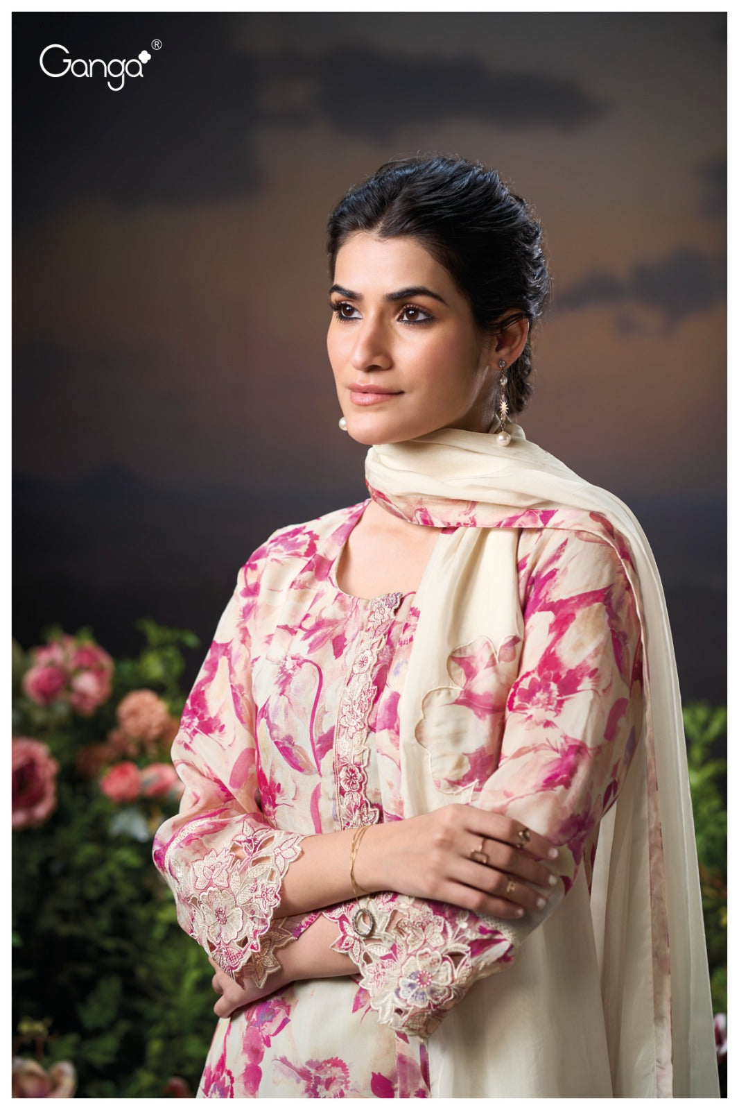 GANGA FASHIONS SAIYA S3221 | PREMIUM PURE ORGANZA SILK - ASHOK LAL & SONS