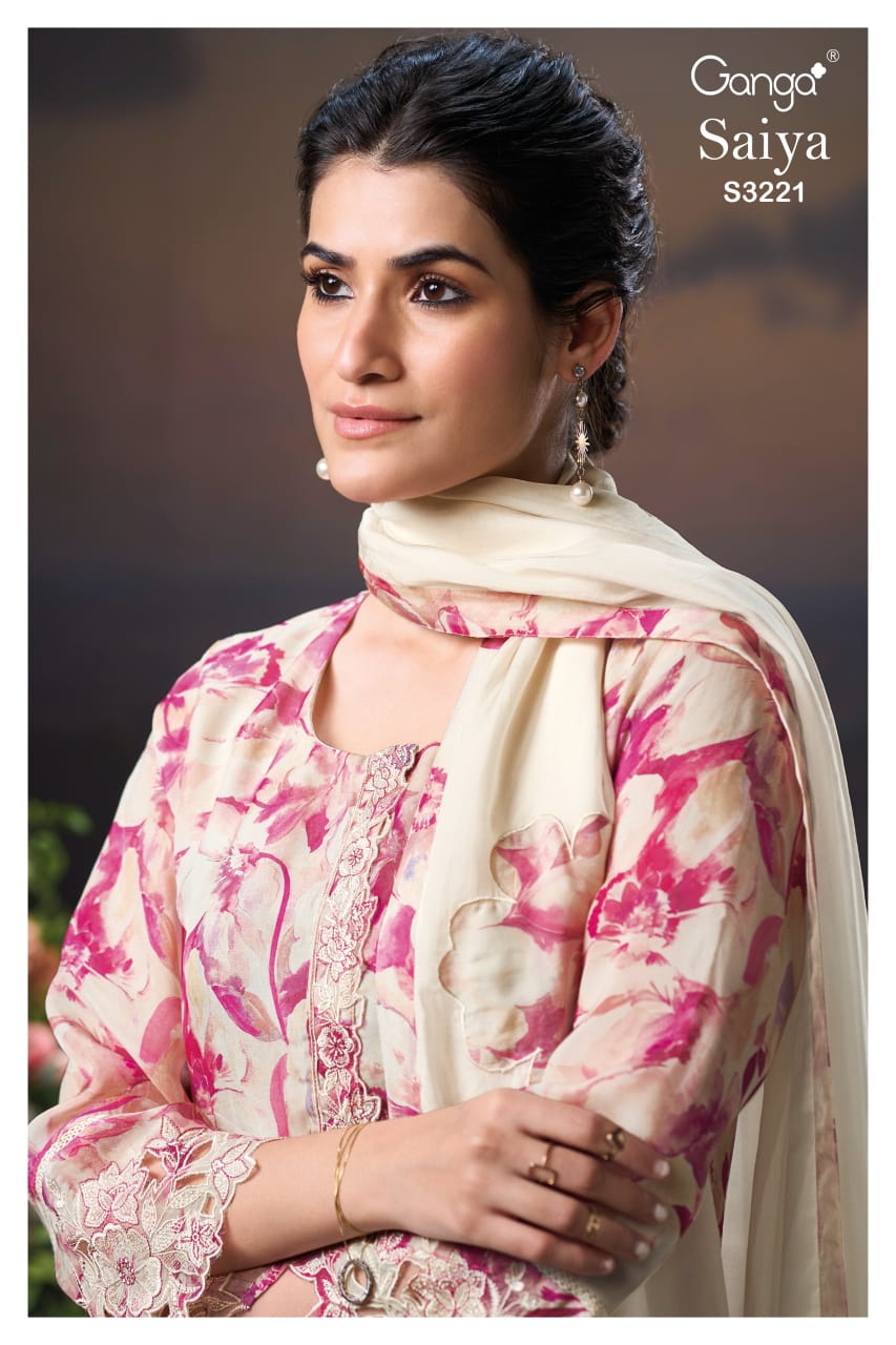 GANGA FASHIONS SAIYA S3221 | PREMIUM PURE ORGANZA SILK - ASHOK LAL & SONS