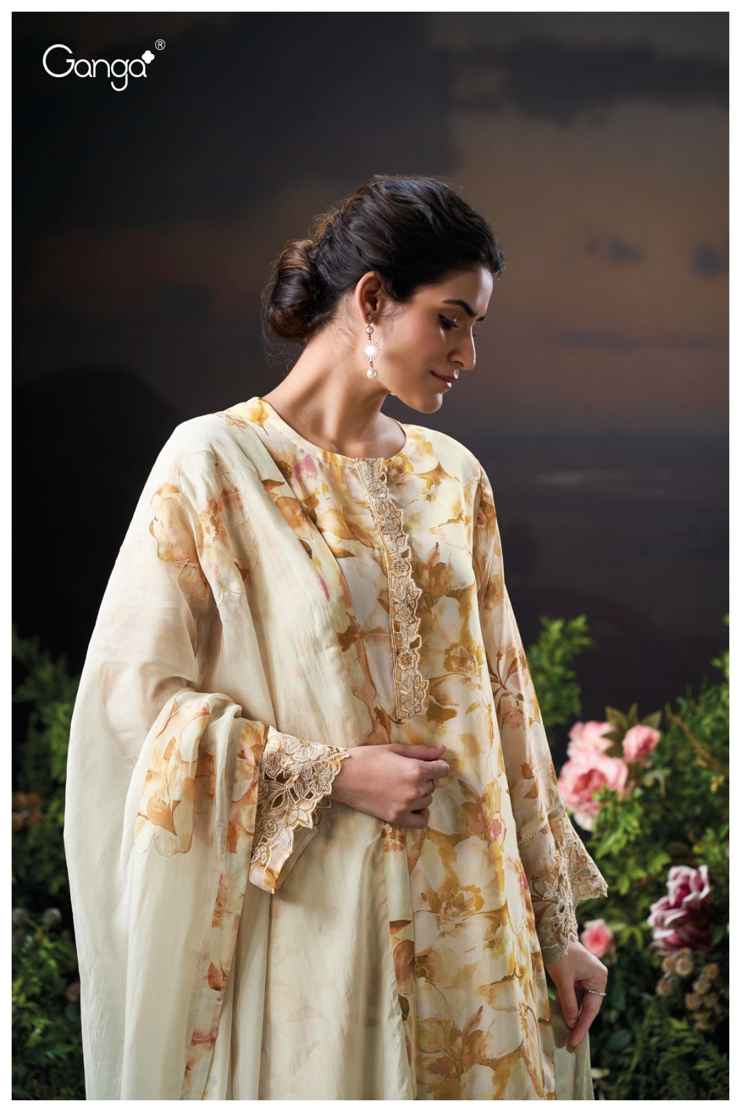 GANGA FASHIONS SAIYA S3221 | PREMIUM PURE ORGANZA SILK - ASHOK LAL & SONS