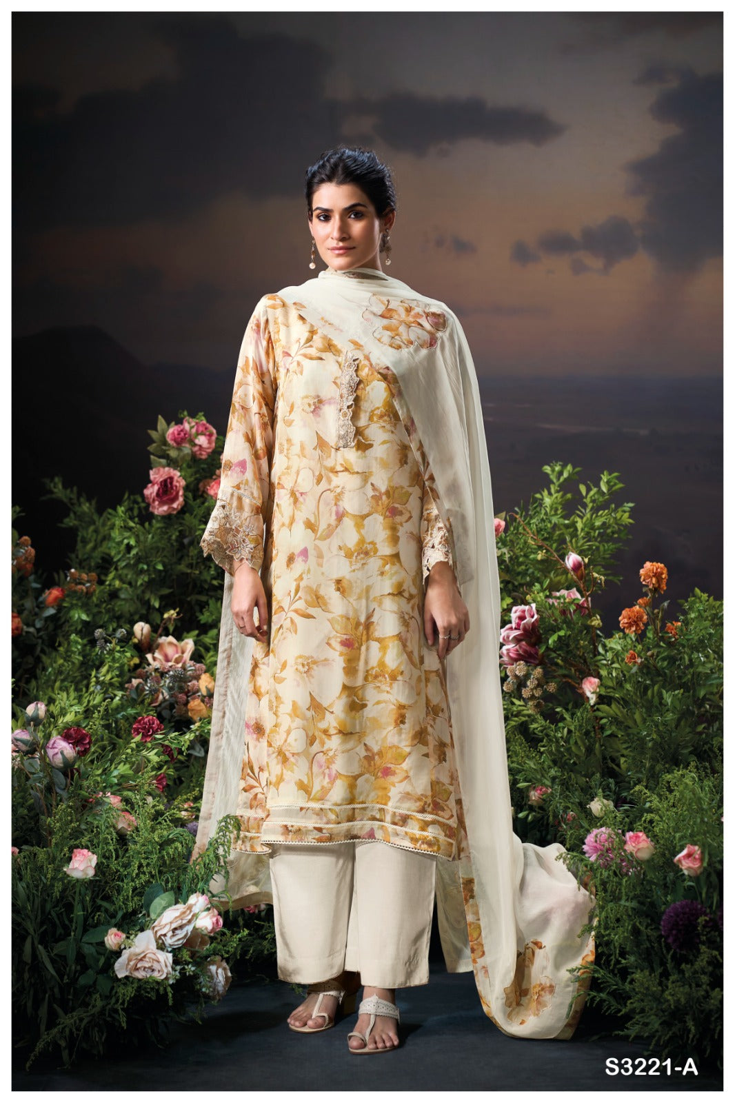 GANGA FASHIONS SAIYA S3221 | PREMIUM PURE ORGANZA SILK - ASHOK LAL & SONS