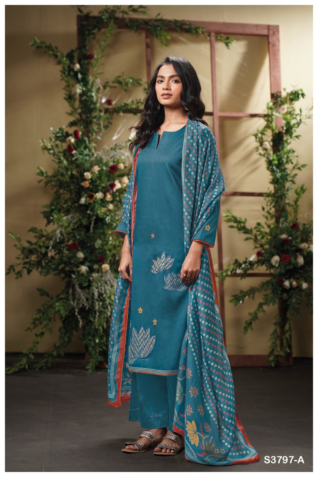 GANGA CRETA S3797 | PREMIUM COTTON SATIN - ASHOK LAL & SONS