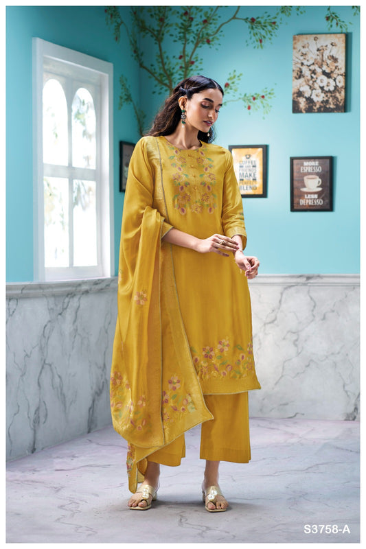 GANGA VESPERA S3758 | PREMIUM PURE VISCOSE WOVEN SILK - ASHOK LAL & SONS