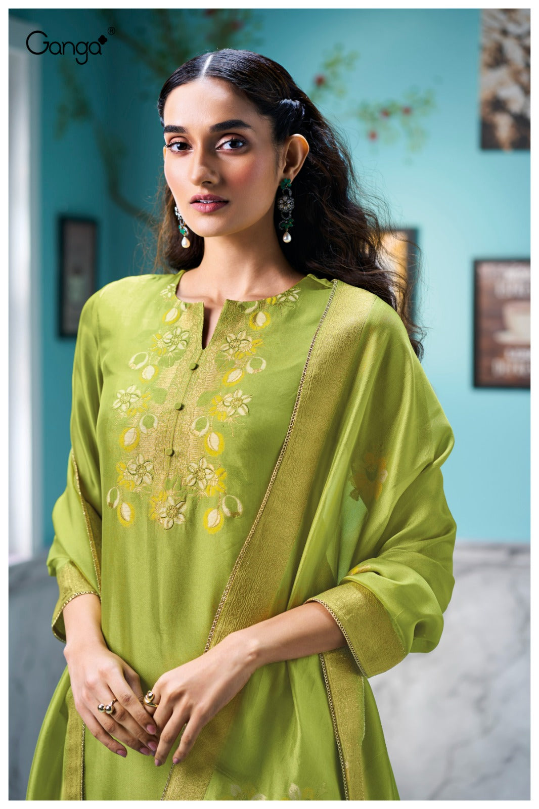 GANGA VESPERA S3758 | PREMIUM PURE VISCOSE WOVEN SILK - ASHOK LAL & SONS