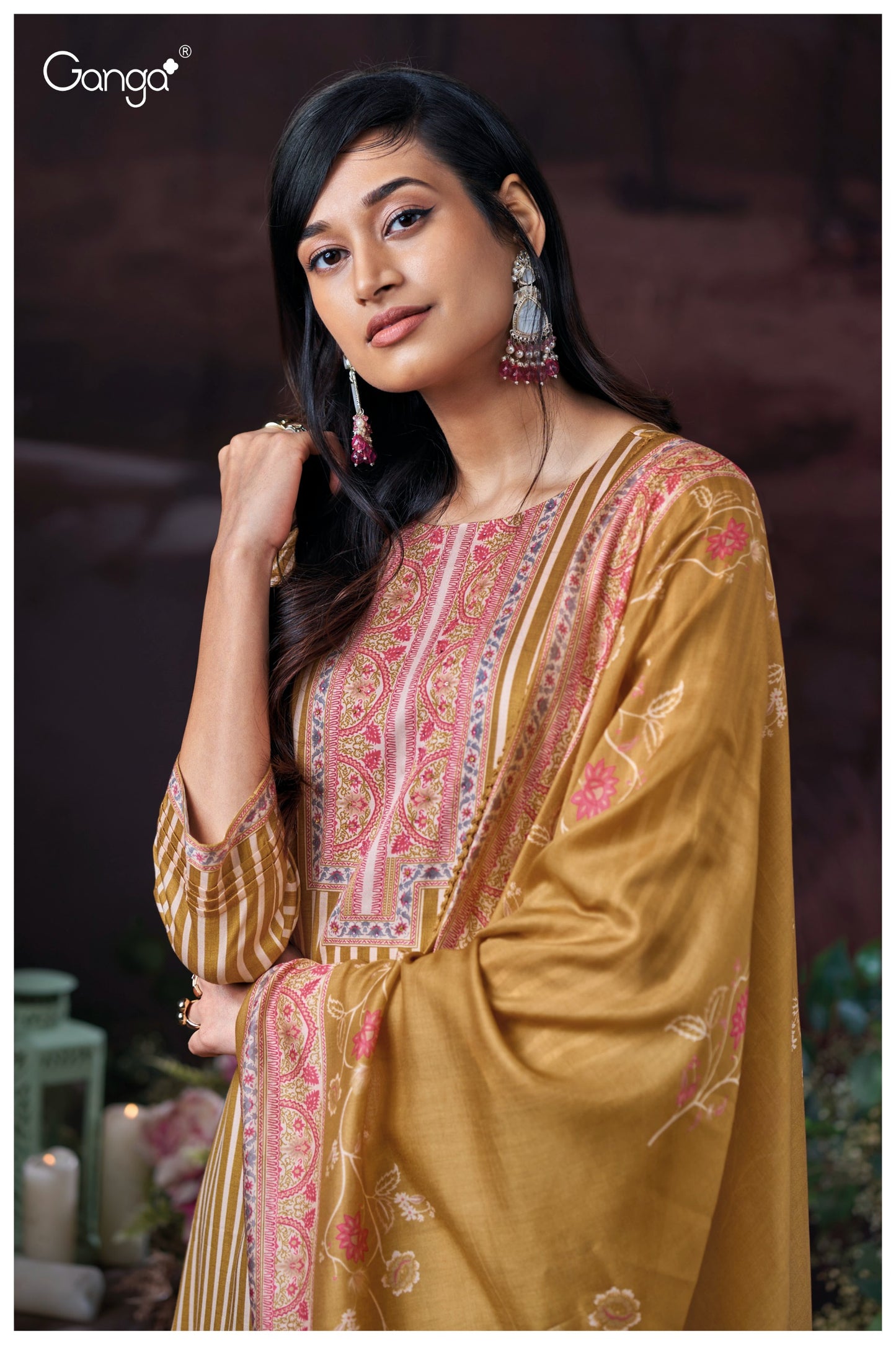 GANGA JOSETTE S3883 | PREMIUM COTTON SATIN BY ASHOK LAL & SONS