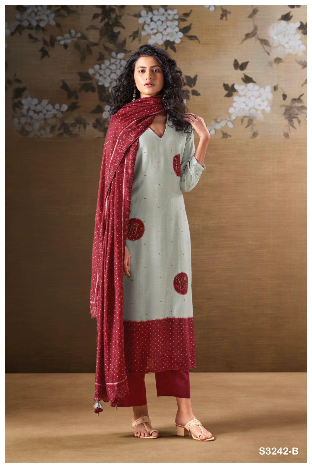 GANGA FASHIONS HARINA S3242 - PREMIUM PURE BEMBERG SILK | ASHOK LAL & SONS