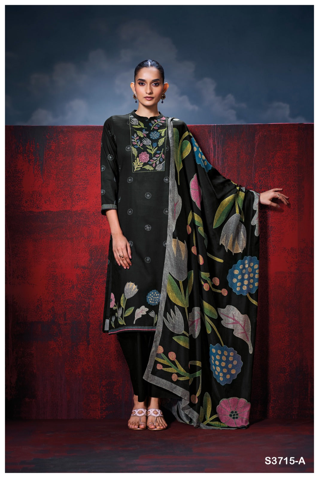 Ganga ISALITH S3715| Ganga Suits Wholesaler in Rohtak – Ashok Lal & Sons