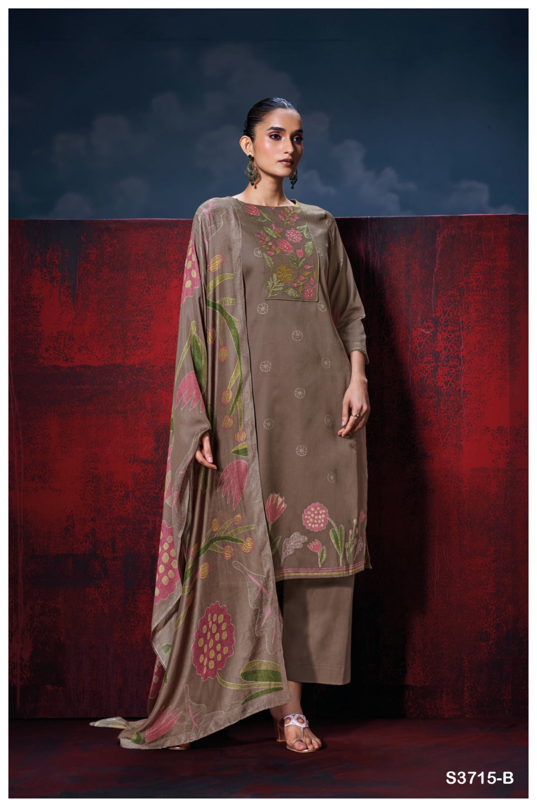 Ganga ISALITH S3715| Ganga Suits Wholesaler in Rohtak – Ashok Lal & Sons