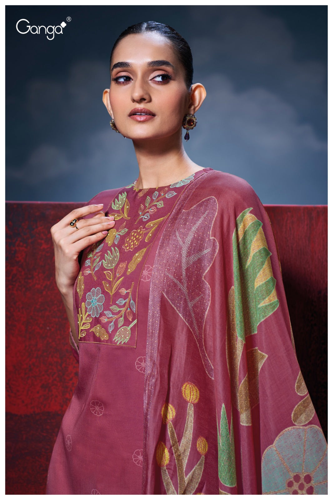 Ganga ISALITH S3715| Ganga Suits Wholesaler in Rohtak – Ashok Lal & Sons