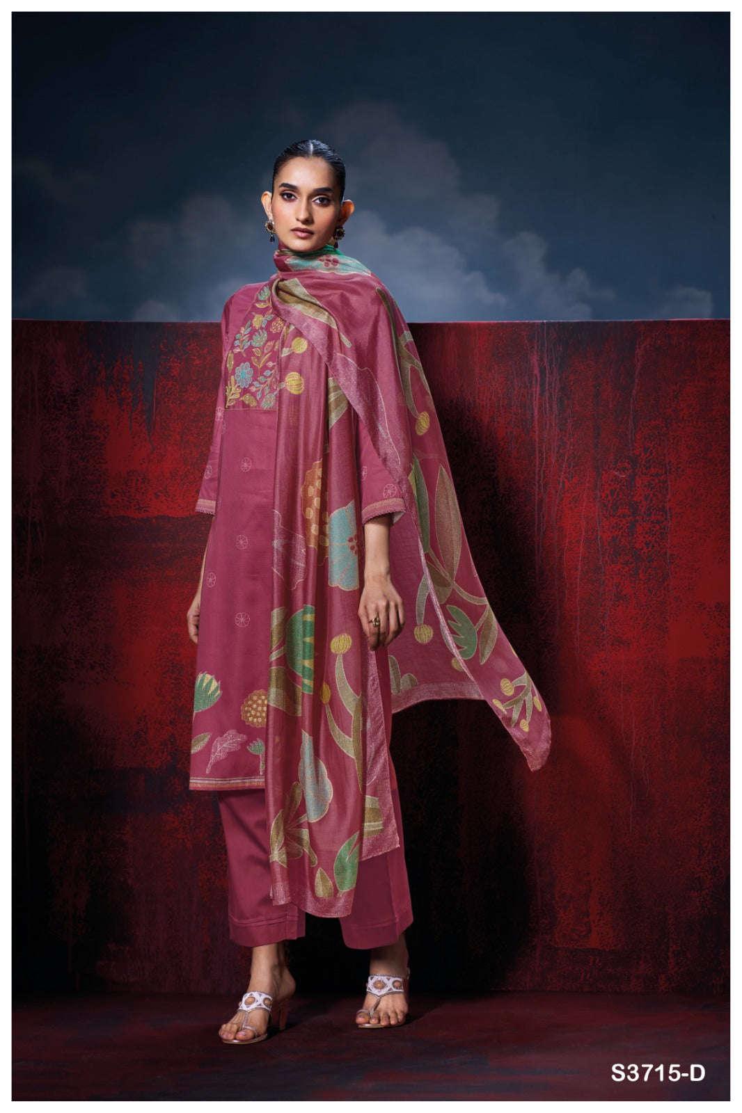 Ganga ISALITH S3715| Ganga Suits Wholesaler in Rohtak – Ashok Lal & Sons