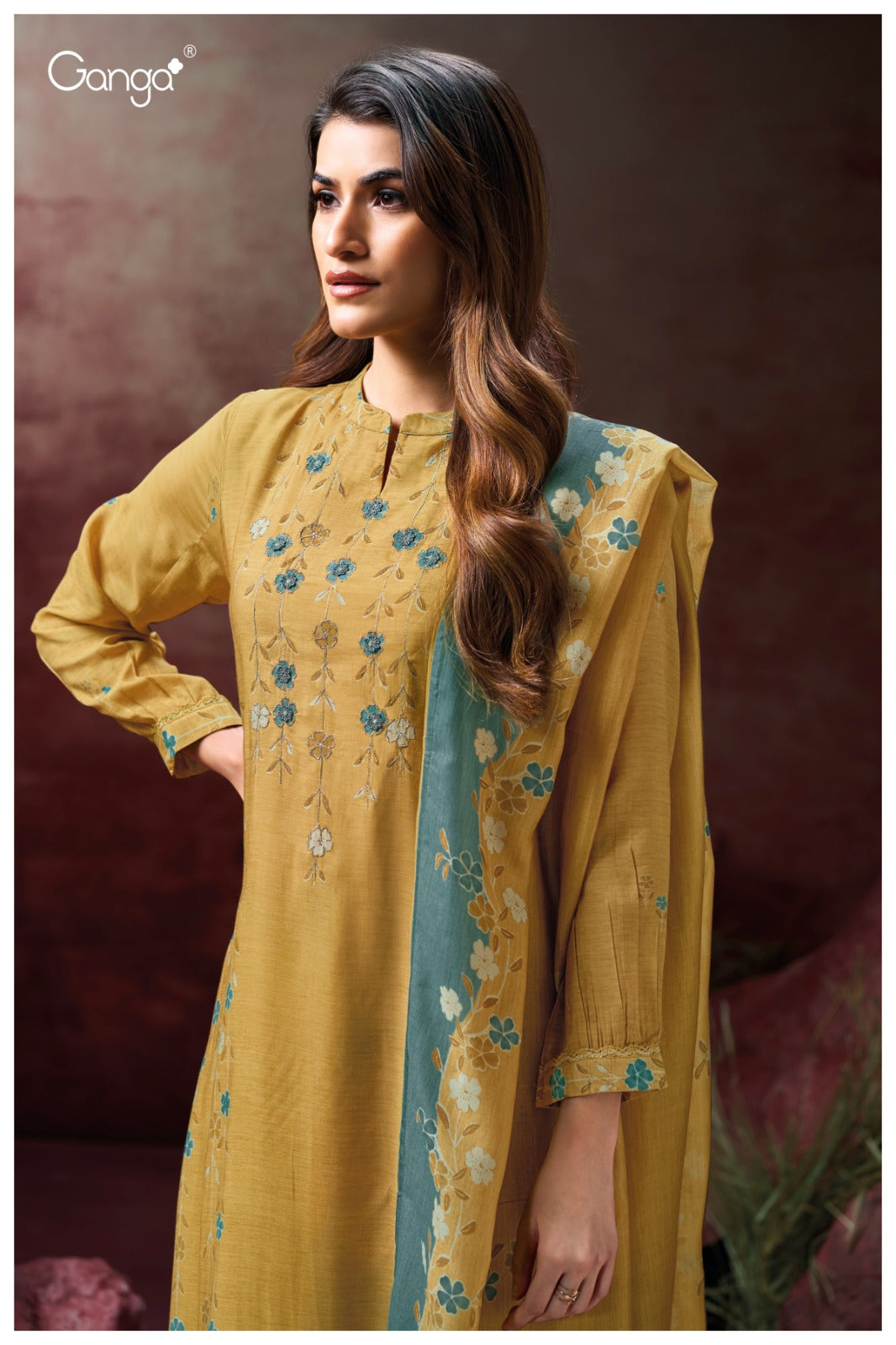 Ganga KRISA S3140| Ganga Suits Wholesaler in Rohtak – Ashok Lal & Sons
