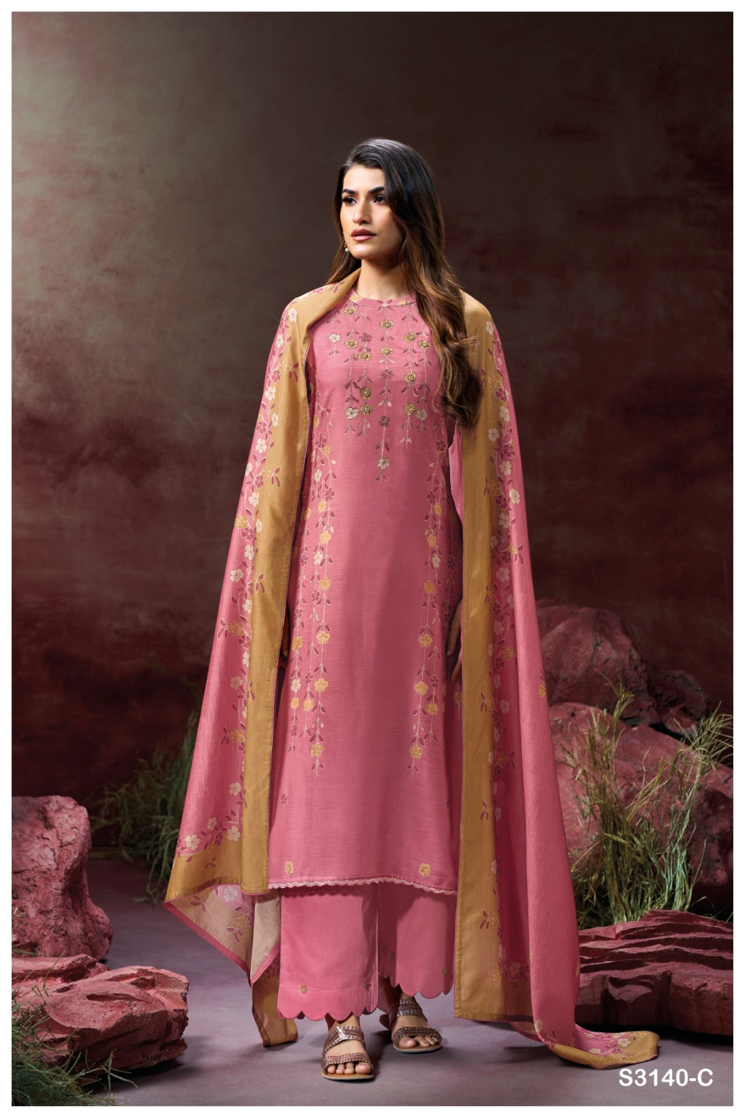 Ganga KRISA S3140| Ganga Suits Wholesaler in Rohtak – Ashok Lal & Sons