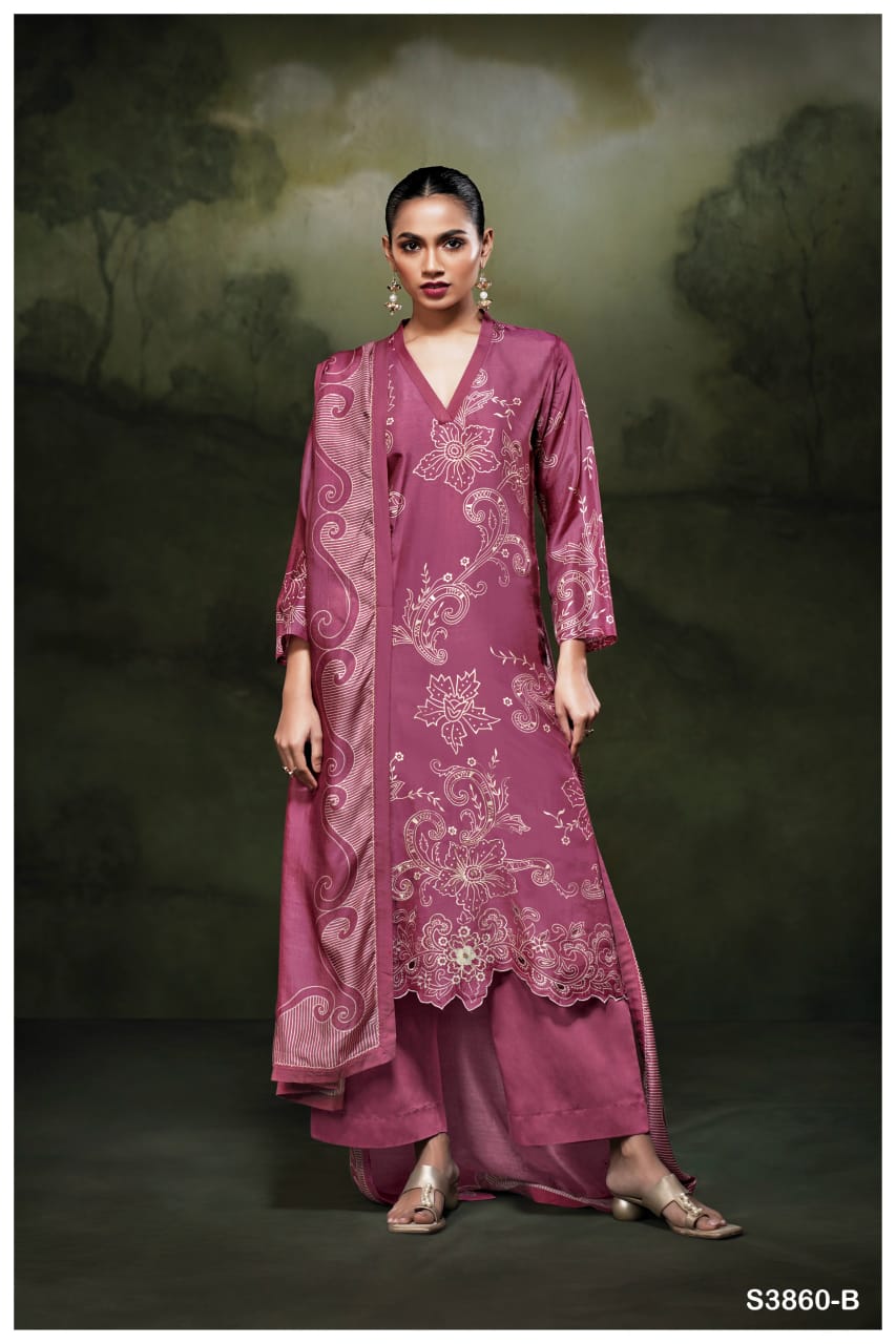 Ganga HUDAIFA S3860| Ganga Suits Wholesaler in Rohtak – Ashok Lal & Sons