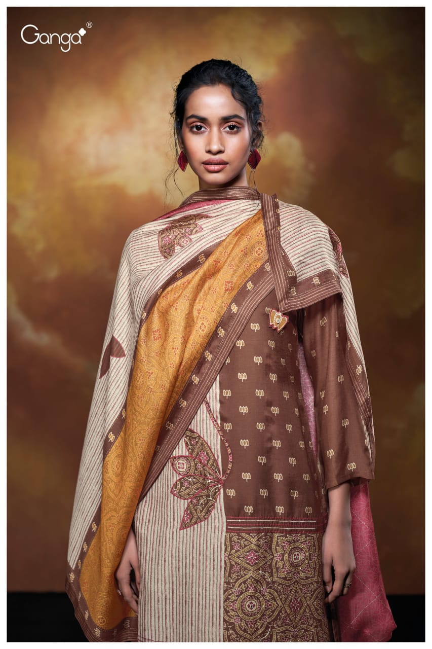 Ganga BLYTHE S3706| Ganga Suits Wholesaler in Rohtak – Ashok Lal & Sons
