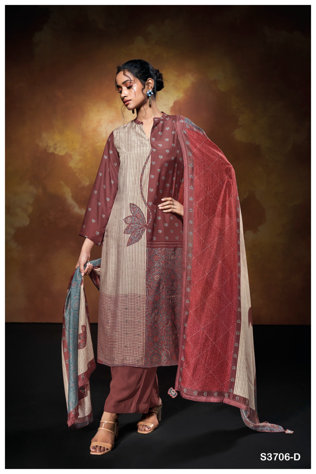 Ganga BLYTHE S3706| Ganga Suits Wholesaler in Rohtak – Ashok Lal & Sons
