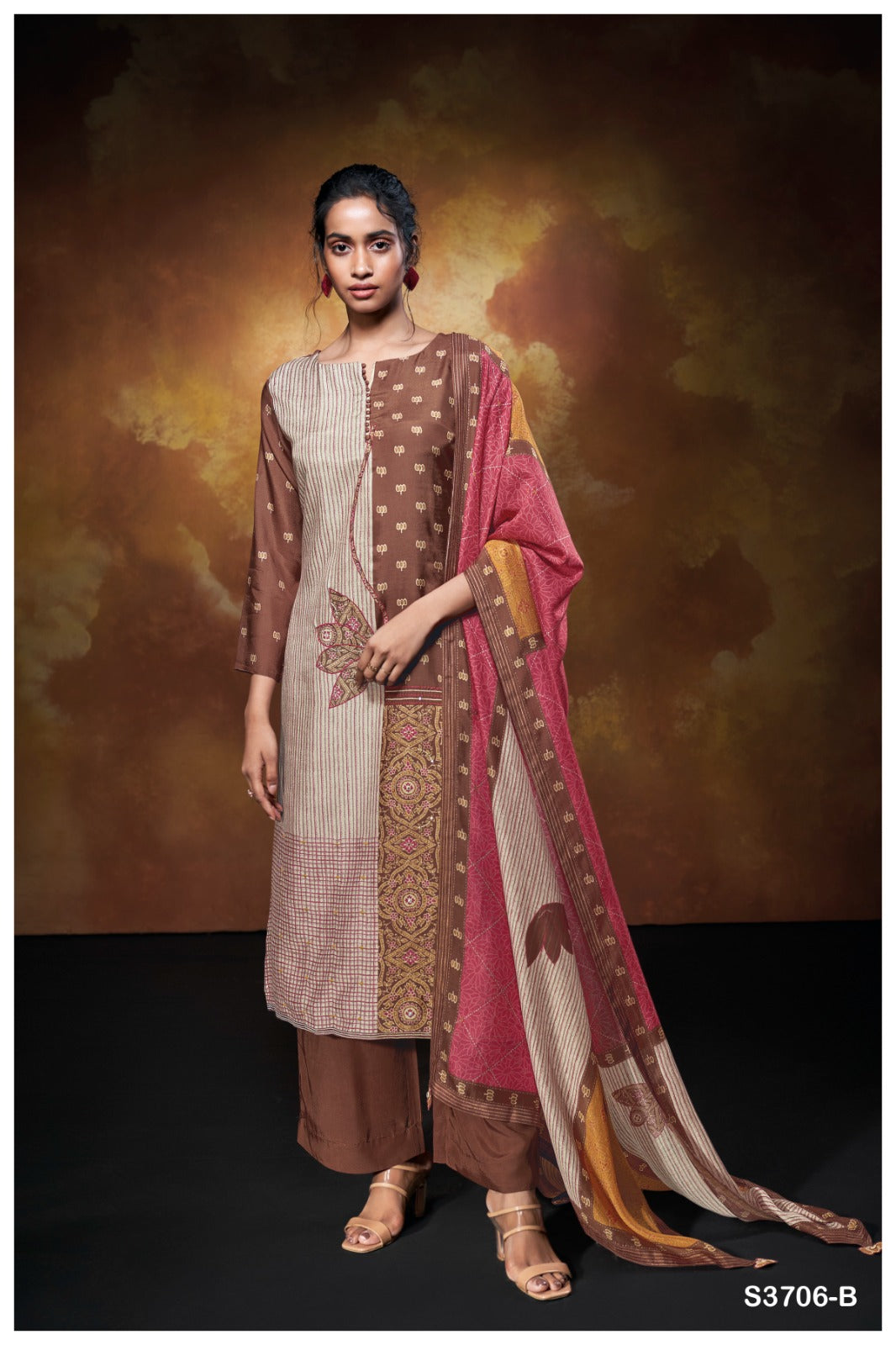 Ganga BLYTHE S3706| Ganga Suits Wholesaler in Rohtak – Ashok Lal & Sons