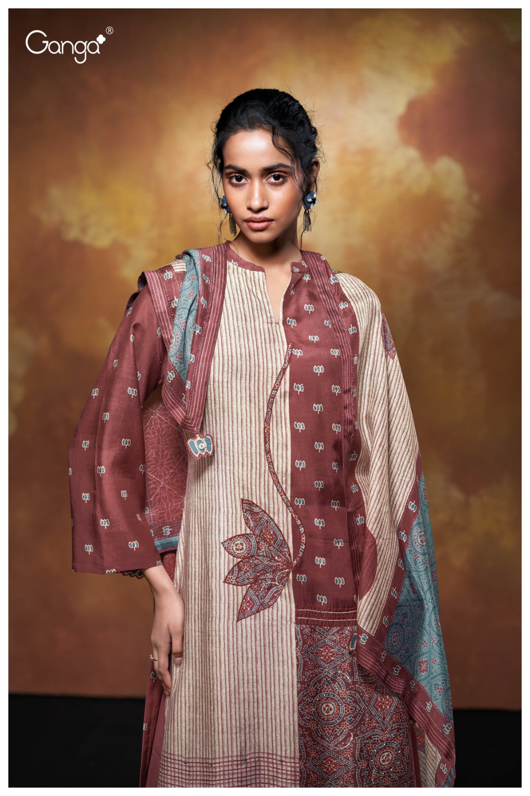 Ganga BLYTHE S3706| Ganga Suits Wholesaler in Rohtak – Ashok Lal & Sons