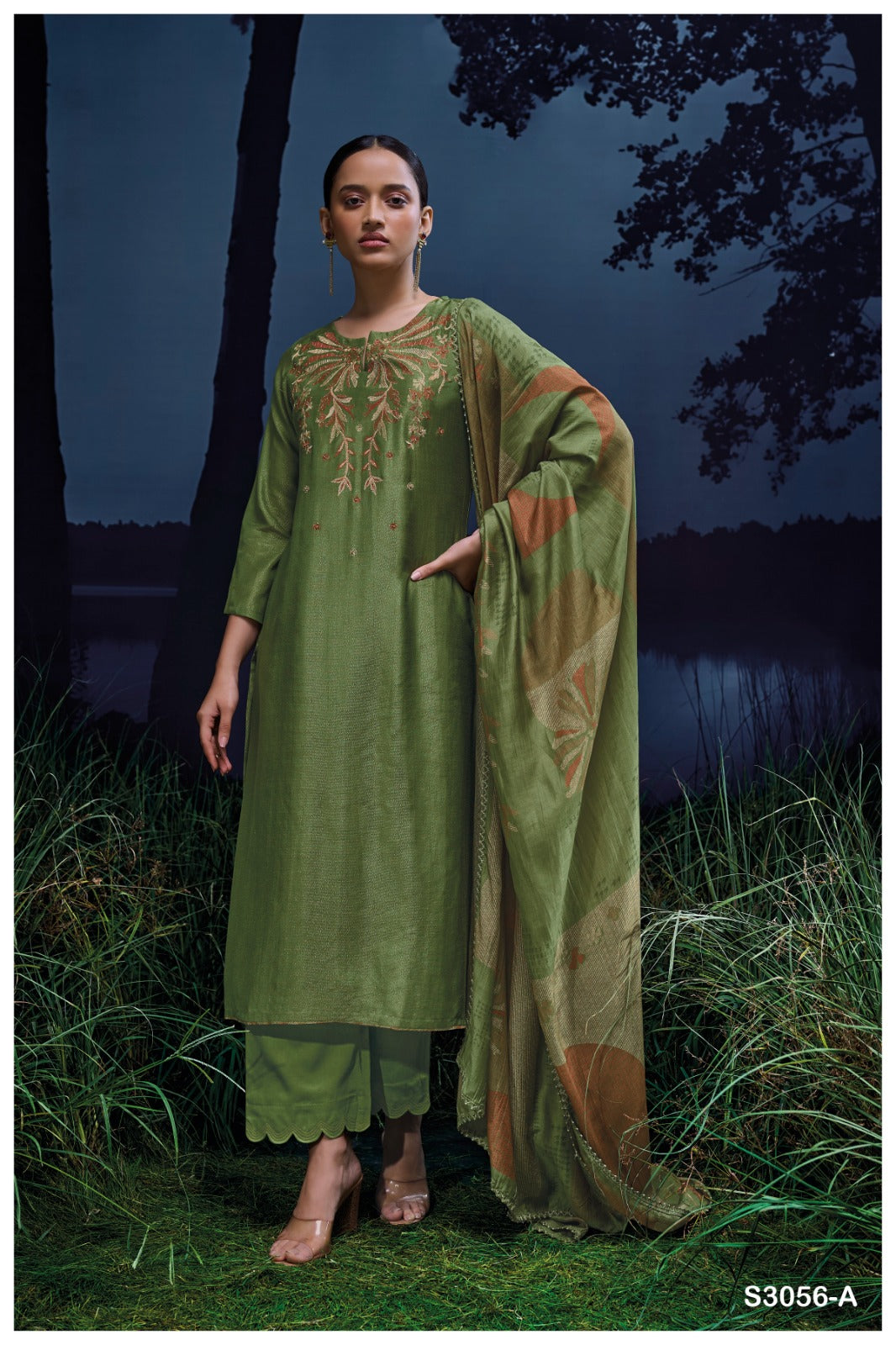 Ganga MILENA S3056| Ganga Suits Wholesaler in Rohtak – Ashok Lal & Sons