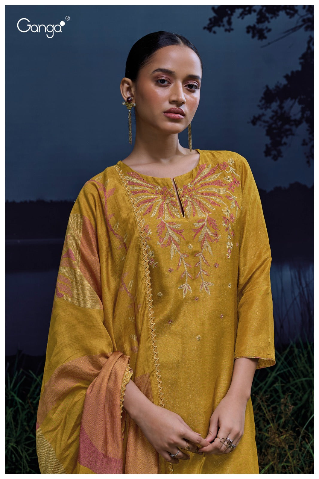 Ganga MILENA S3056| Ganga Suits Wholesaler in Rohtak – Ashok Lal & Sons