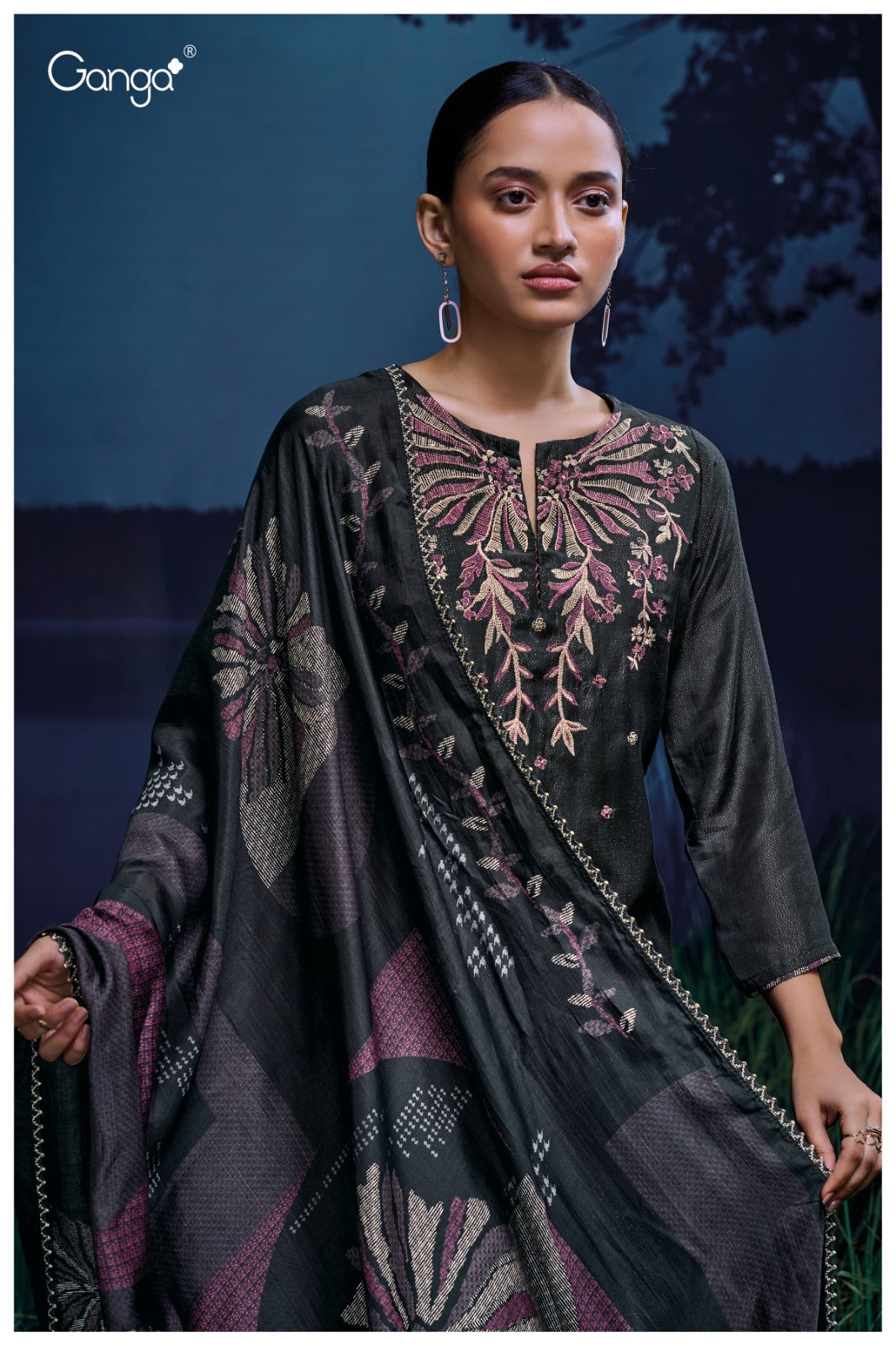 Ganga MILENA S3056| Ganga Suits Wholesaler in Rohtak – Ashok Lal & Sons