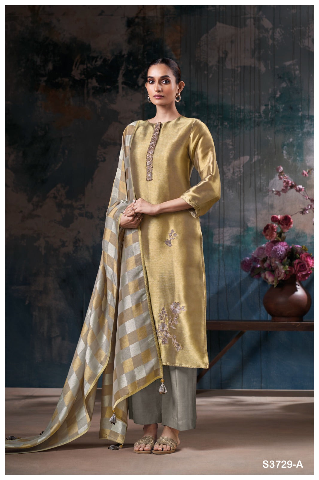 Ganga HAISLEY S3729| Ganga Suits Wholesaler in Rohtak – Ashok Lal & Sons