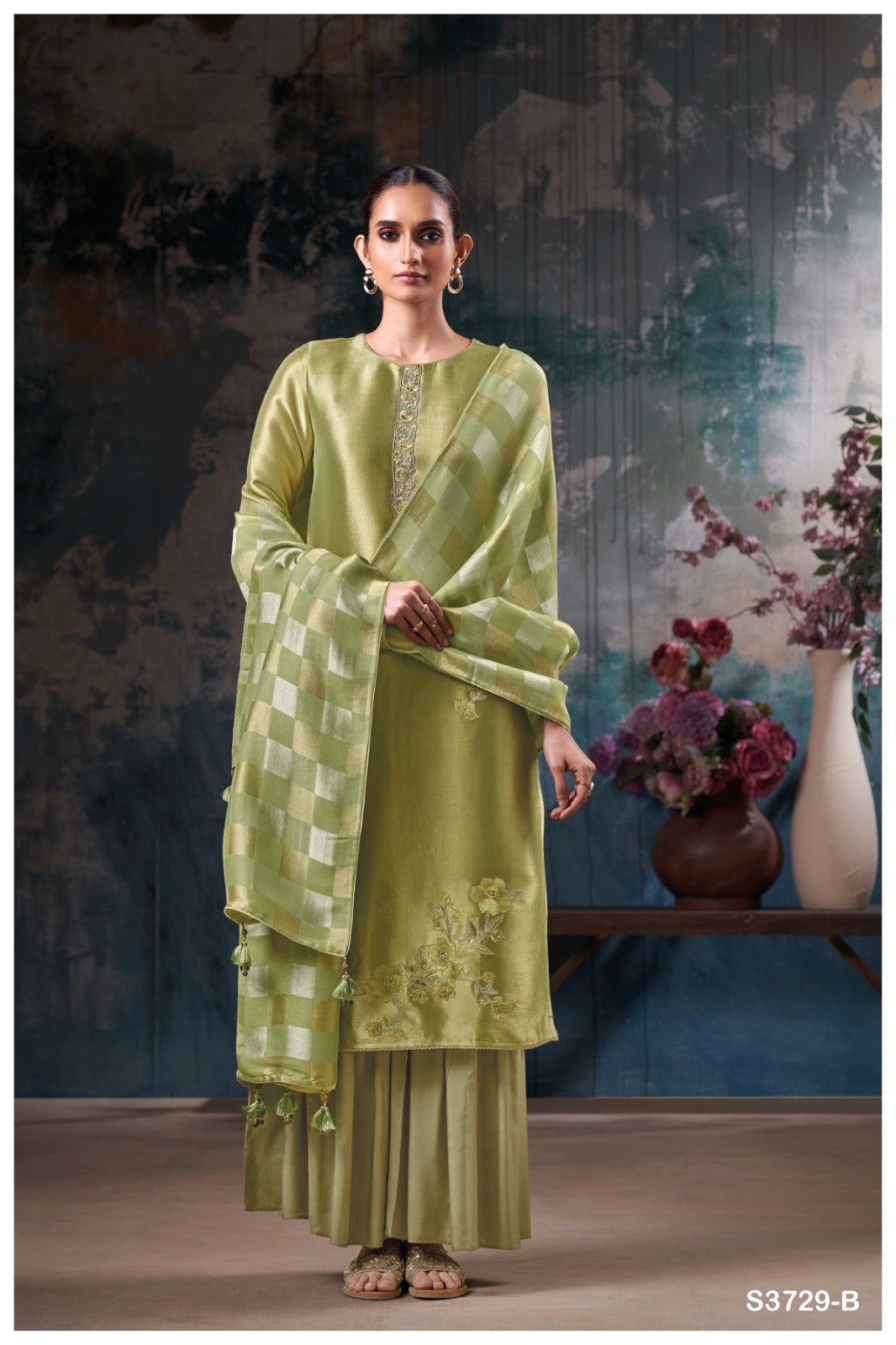 Ganga HAISLEY S3729| Ganga Suits Wholesaler in Rohtak – Ashok Lal & Sons