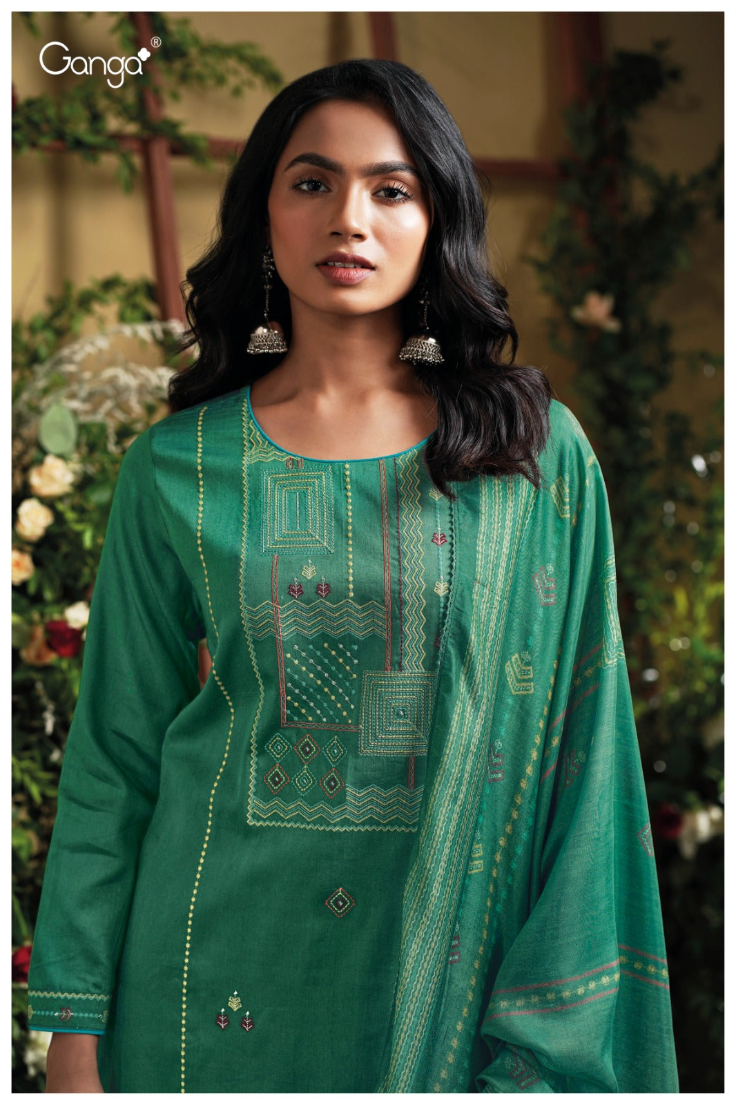 Ganga ELLESY S3086| Ganga Suits Wholesaler in Rohtak – Ashok Lal & Sons
