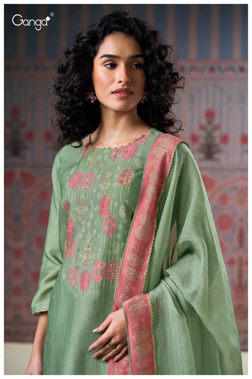 Ganga MALINA S3159| Ganga Suits Wholesaler in Rohtak – Ashok Lal & Sons