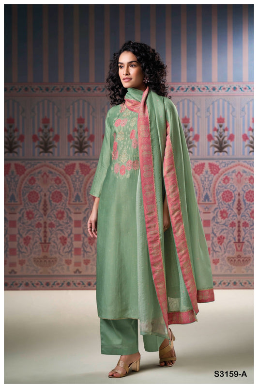 Ganga MALINA S3159| Ganga Suits Wholesaler in Rohtak – Ashok Lal & Sons