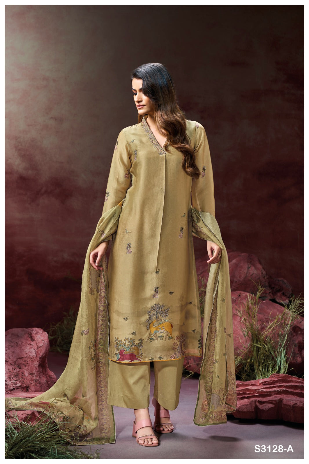 Ganga AILIS S3128| Ganga Suits Wholesaler in Rohtak – Ashok Lal & Sons