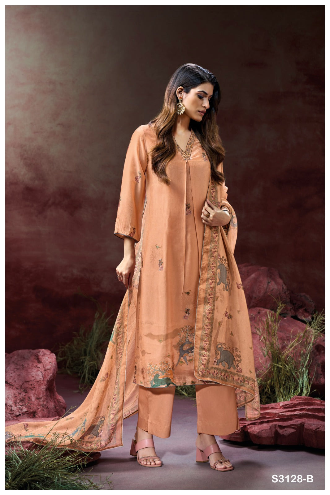 Ganga AILIS S3128| Ganga Suits Wholesaler in Rohtak – Ashok Lal & Sons