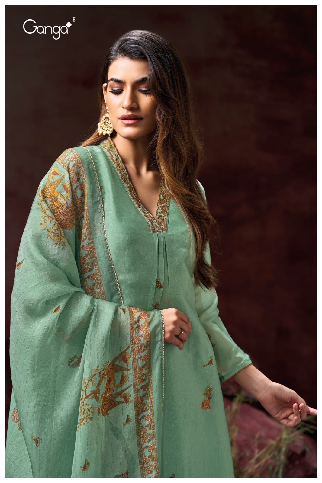 Ganga AILIS S3128| Ganga Suits Wholesaler in Rohtak – Ashok Lal & Sons