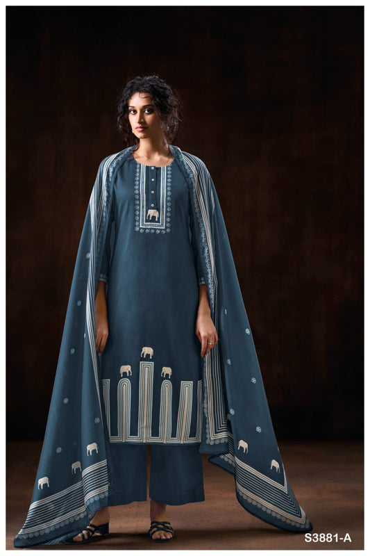 Ganga ORIANA S3881| Ganga Suits Wholesaler in Rohtak – Ashok Lal & Sons