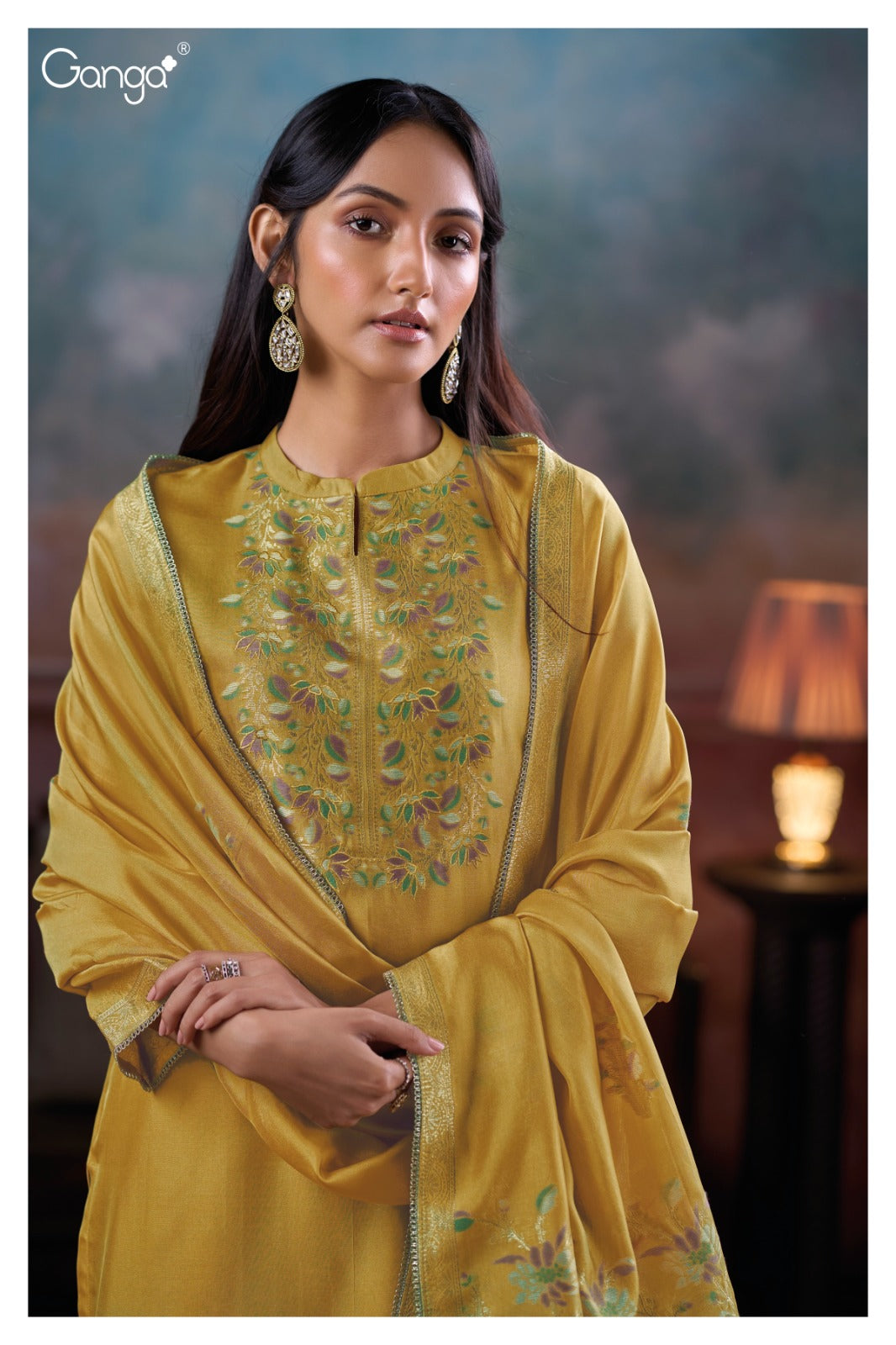 Ganga MANSIYA S3888| Ganga Suits Wholesaler in Rohtak – Ashok Lal & Sons