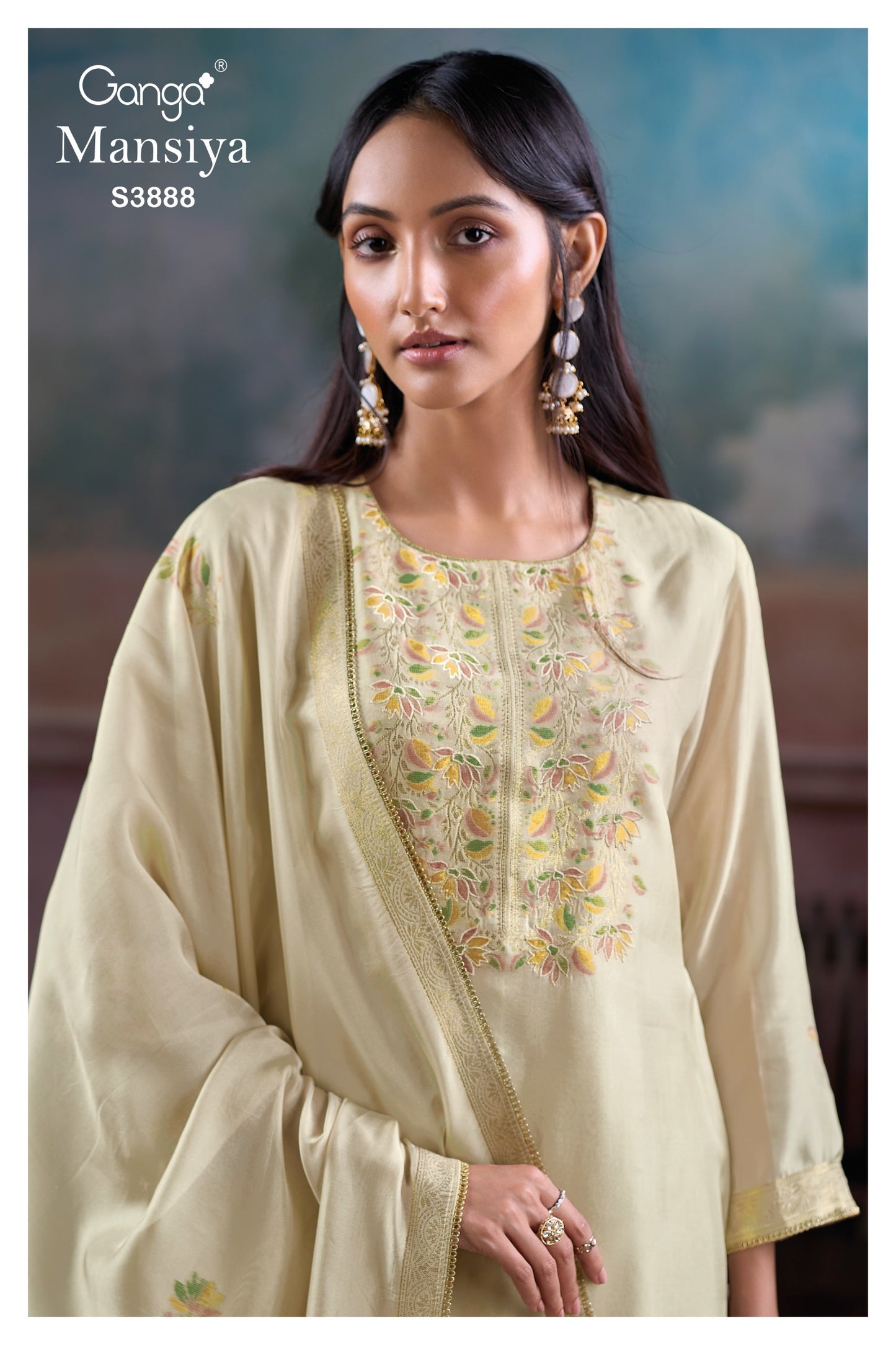 Ganga MANSIYA S3888| Ganga Suits Wholesaler in Rohtak – Ashok Lal & Sons