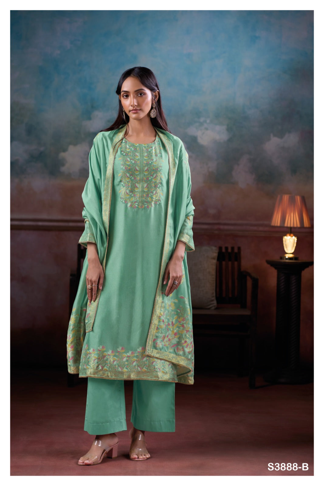 Ganga MANSIYA S3888| Ganga Suits Wholesaler in Rohtak – Ashok Lal & Sons