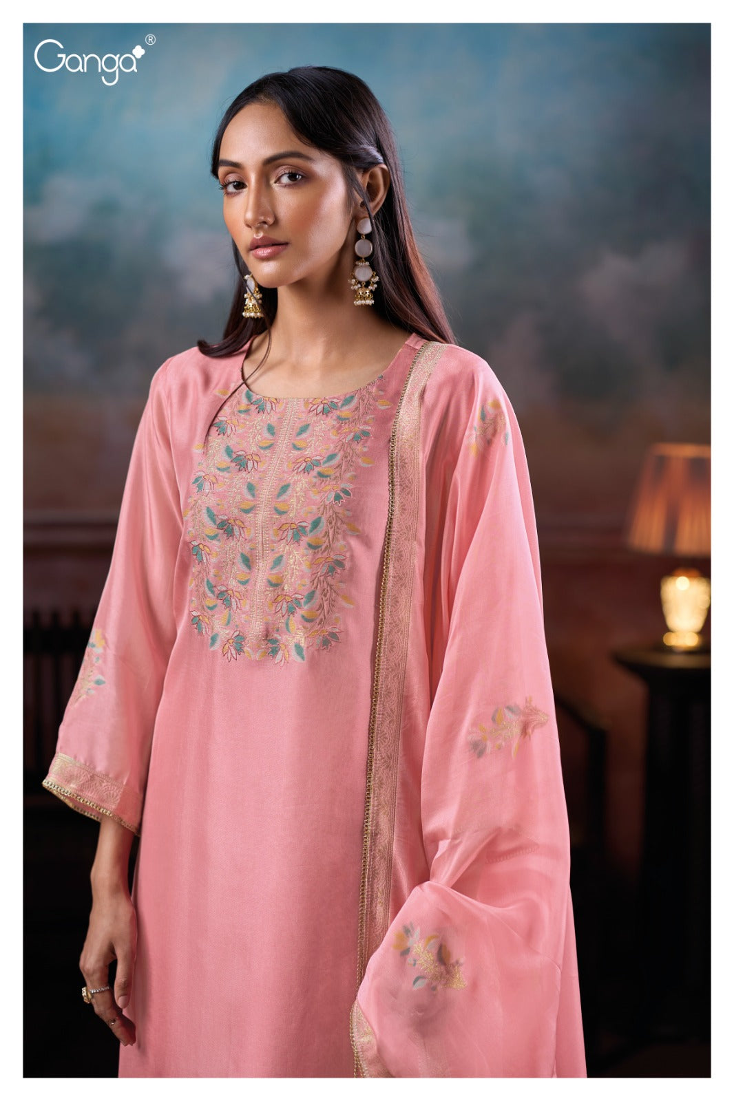 Ganga MANSIYA S3888| Ganga Suits Wholesaler in Rohtak – Ashok Lal & Sons