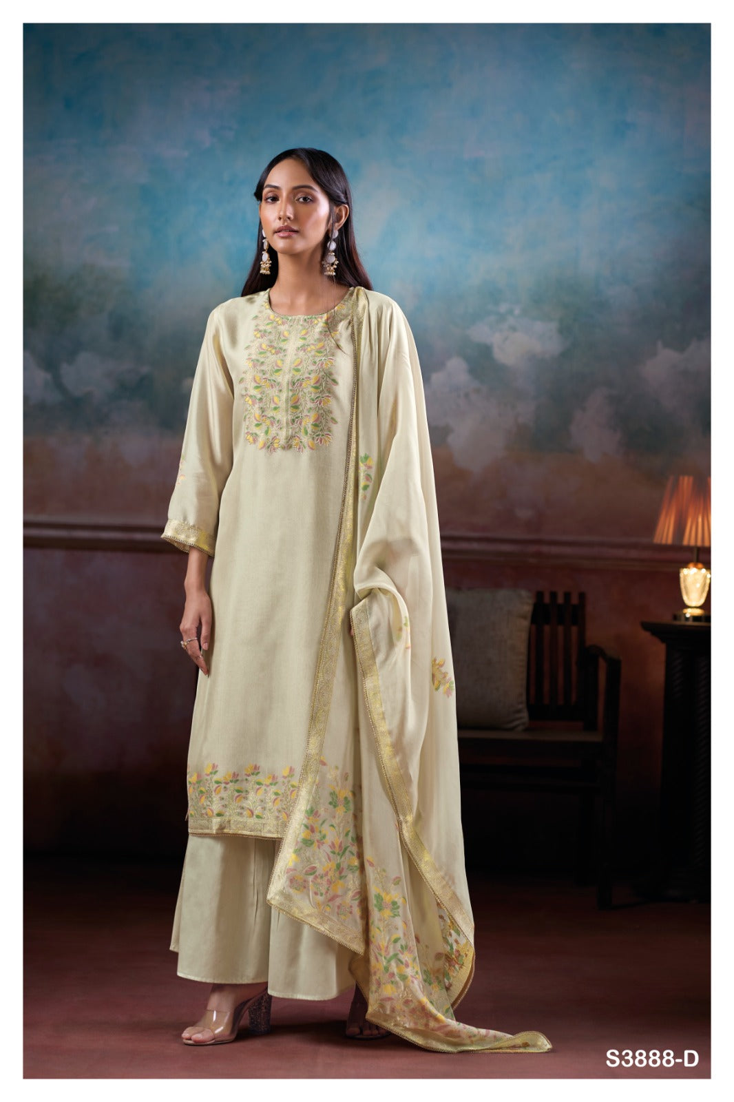 Ganga MANSIYA S3888| Ganga Suits Wholesaler in Rohtak – Ashok Lal & Sons