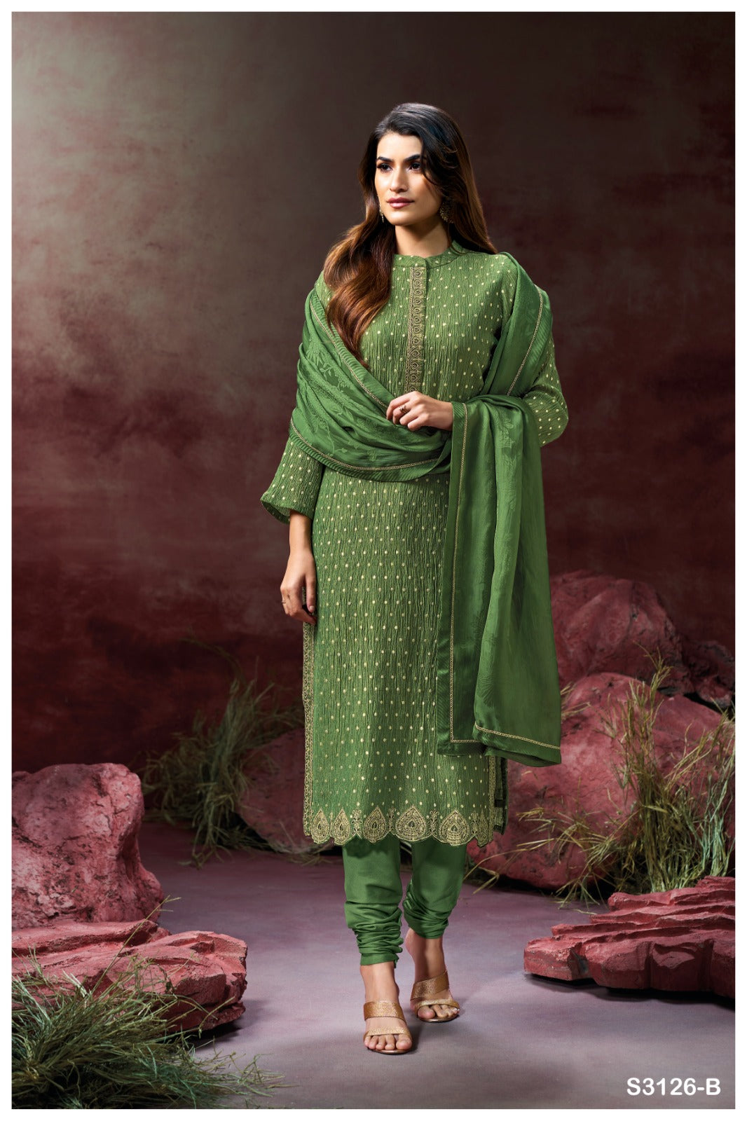 Ganga SRIA S3126| Ganga Suits Wholesaler in Rohtak – Ashok Lal & Sons