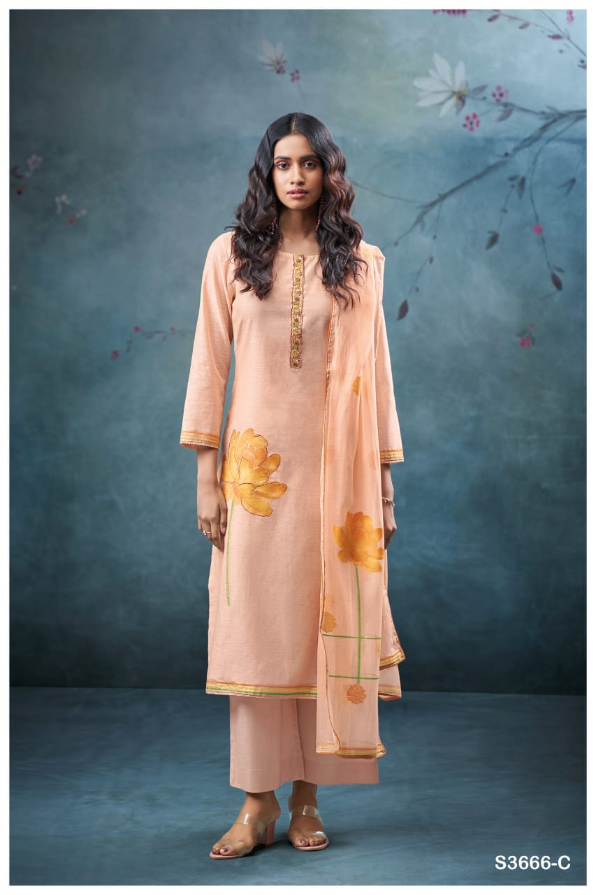 Ganga REVA S3666| Ganga Suits Wholesaler in Rohtak – Ashok Lal & Sons