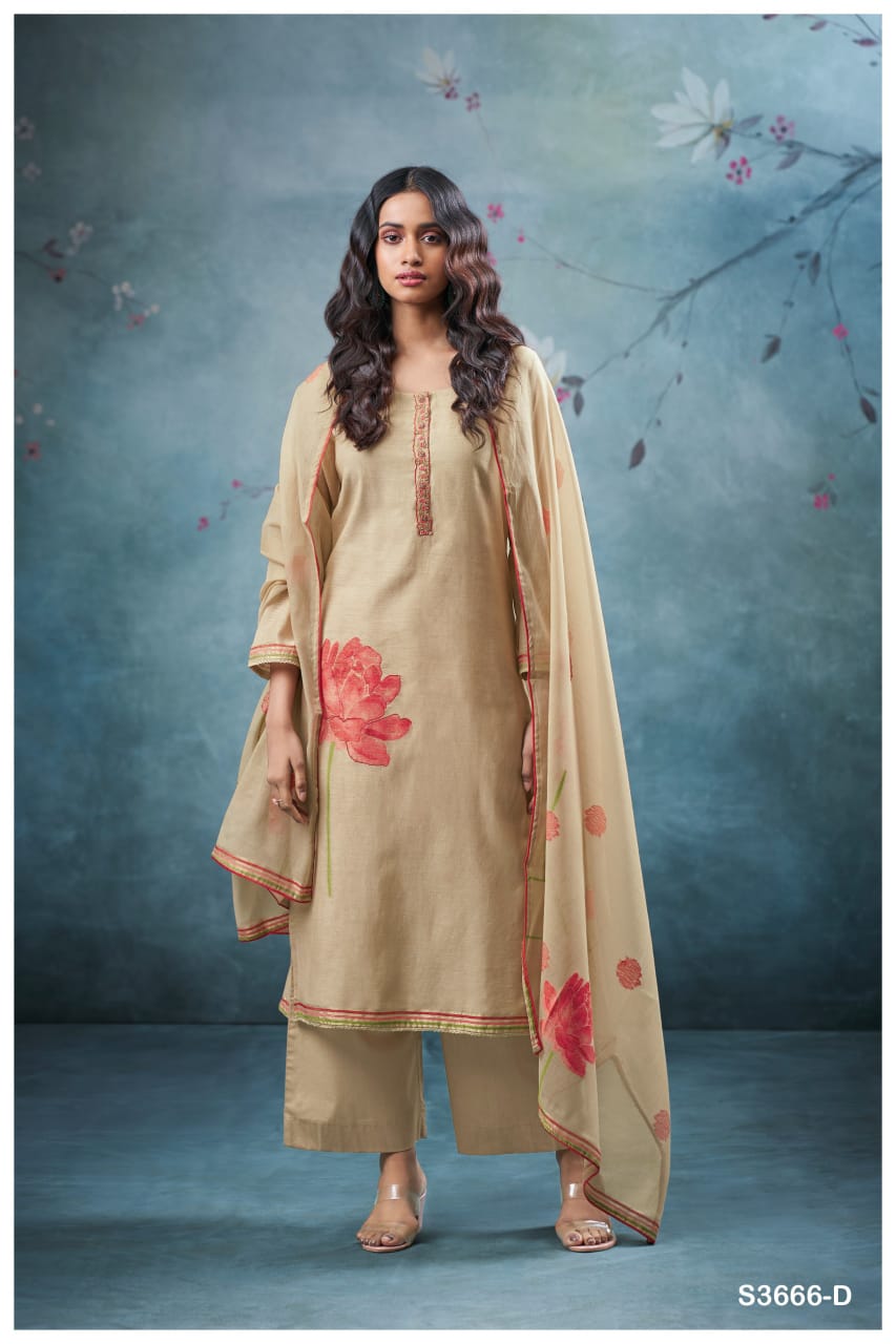 Ganga REVA S3666| Ganga Suits Wholesaler in Rohtak – Ashok Lal & Sons