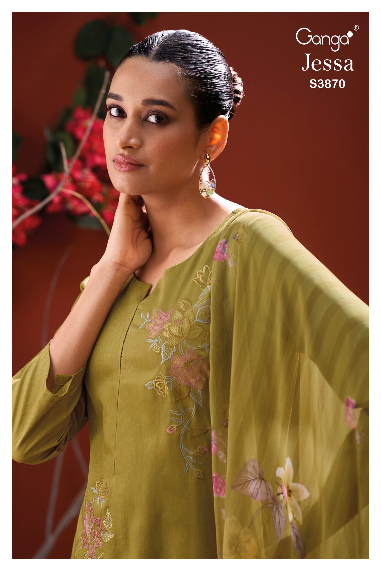 Ganga JESSA S3870| Ganga Suits Wholesaler in Rohtak – Ashok Lal & Sons